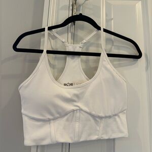 Popflex plie corset crop bralette white sz M
